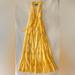 Anthropologie Dresses | Dil From Anthropologie Cotton Silk Blend Maxi Halter Dress 4 | Color: Gold/Yellow | Size: 4