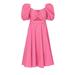 Kate Spade Dresses | Kate Spade Pink Twist Bodice Puff Sleeve Midi Dress | Color: Pink | Size: 4