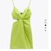 Zara Dresses | Neon Green Zara Mini Dress Size L! | Color: Green | Size: L