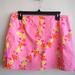Lilly Pulitzer Shorts | Hp2 Nwt-Lilly Pulitzer Lenore Mizner Pink Stretch Skort | Color: Pink/Yellow | Size: 12