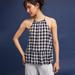 Anthropologie Tops | Anthropologie Cloth & Stone Cahaya Black And White Gingham Plaid Top Peplum Tank | Color: Black/White | Size: L