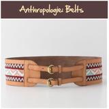 Anthropologie Accessories | Anthro “Zephyr Corset Belt” | Color: Brown/Tan | Size: S