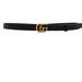 Gucci Accessories | Authentic Gucci Marmount Belt Black Leather With Gold Hardware Size 85/34" | Color: Black | Size: Os