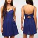 Urban Outfitters Dresses | Cope | Blue Scallop-Trim Linen Blend Dress Size Xs | Color: Blue/Purple | Size: Xs