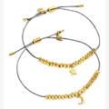Madewell Jewelry | Goldtone Celestial Friendship Bracelet Set | Color: Gold/Gray | Size: Os