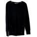 Athleta Tops | Athleta Womens M R&R Quilted Pullover Black Cozy Cya Sweatshirt Top Zippers | Color: Black | Size: M