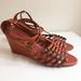 J. Crew Shoes | J Crew Leather Made In Italy Wedge Strappy Sandals Brown Size 9 | Color: Brown | Size: 9