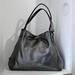 Coach Bags | Beautiful Coach Silver /Black Leather Tote Bag ,Top Zipper/Snap Closure, | Color: Gray | Size: Os