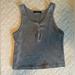 Brandy Melville Tops | Brandy Melville Striped Henley Tank Top | Color: Blue/Gray | Size: Os