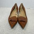 Burberry Shoes | Burberry Women Size 39 C Us 8.5 Brown Leather Kilt Pump Kitten Heel Shoes. | Color: Brown | Size: 8.5