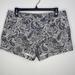 J. Crew Shorts | J. Crew City Fit Paisley Print 100% Cotton Chino Shorts Size 4 Black/White | Color: Black/White | Size: 4