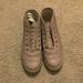 Gucci Shoes | $750 Women's Gucci Leather High Top Sneakers Guccissima Nude Pink Sz 39.5 | Color: Cream/Pink | Size: 39.5