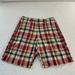 American Eagle Outfitters Shorts | American Eagle Outfitters Men’s Plaid Shorts Size:32 Color:Red,Green,Cream Plaid | Color: Green/Red | Size: 32