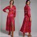 Anthropologie Dresses | Anthropologie Wrapped Zebra Striped Maxi Dress Hutch Pink Size M Nwt | Color: Pink/Red | Size: M