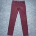 American Eagle Outfitters Jeans | American Eagle Hi Rise Jegging Womens Size 2 Reg Red Super Stretch Jeans | Color: Red | Size: 2