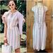 Anthropologie Dresses | Anthro Splendid Linen Multi-Color Vertical Stripe Tie-Waist Dress $168 Nwt M | Color: Pink/White | Size: M