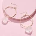 Anthropologie Jewelry | Anthropologie Gold Plated Clear Quartz Crystal Gemstone Hoop Drop Earrin | Color: Gold/White | Size: Os