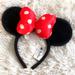 Disney Accessories | Disney Collection Minnie Mouse Polka Dot Plush Ears | Color: Black/Red | Size: Os