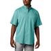 Columbia Shirts | Columbia Tamiami Ii Pfg Fishing Green Blue Shirt Omni Shade Vented Size Large | Color: Green/White | Size: L