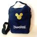 Disney Bags | Disney Parks Disneyland Resort Blue Crossbody Bag Mickey Ears Graphic | Color: Blue/Gold | Size: Os