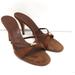 Gucci Shoes | Gucci Bamboo Accent Mule Sandals Brown Suede Size 8 Open Toe Heels | Color: Cream/Tan | Size: 8