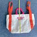 Victoria's Secret Bags | A Canvas Tote That Can Be Used As A Carry On Or Large Purse. | Color: Cream/Orange | Size: Os