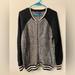 American Eagle Outfitters Sweaters | American Eagle Outfitters Knitted Varsity Bomber Jacket. Size Large. Zip-Up. | Color: Black/Gray | Size: L