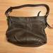 Coach Bags | Coach Pebble Leather Taupe Dark Brown Oversized Shoulder Bag Hobo Purse | Color: Gray/Tan | Size: Os