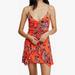 Free People Dresses | Free People Happy Heart Red Floral Mini Dress, Sz Med | Color: Pink/Red | Size: M