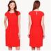 J. Crew Dresses | J.Crew Poppy Crepe Cap Sleeve Sheath Dress, Size 2; New | Color: Red | Size: 2