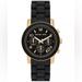 Michael Kors Accessories | Michael Kors Matte Black Catwalk Chronograph Wristwatch | Color: Black/Gold | Size: Os