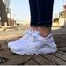 Nike Shoes | Nike Women’s Air Huarache Sneaker Low Cut White And Platinum Cushioned | Color: White | Size: 7.5