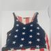 Brandy Melville Tops | American Flag Pattern Brandy Melville Cropped Tank One Size Euc Top Usa Shirt | Color: Blue/Red | Size: Os