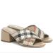 Burberry Shoes | Burberry Castlebar Crisscross Check Block-Heel Sandal 37.5 | Color: Brown/Tan | Size: 7.5