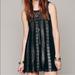 Free People Dresses | Free People Fp One Annabella Day Dress Gauze Swing Trapeze Crochet Black Sz S | Color: Black | Size: S