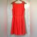 Jessica Simpson Dresses | Jessica Simpson Orange Pleated Sheath Dress Size 8 | Color: Orange | Size: 8