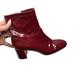 Zara Shoes | 1127-Zara Boots Burgundy Boots With Side Zippers | Color: Red | Size: 38