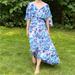 Anthropologie Dresses | Anthropologie Abel The Label Gorgeous Tropical Maxi Dress, S. | Color: Blue/Pink | Size: S