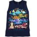 Disney Tops | Disney Parks Walt Disney World Zip Tank Top Women's Size 3x | Color: Blue | Size: 3x