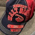 Disney Accessories | Disney Baseball Cap Distressed Look Embroidered Detail Strap Back | Color: Blue/Red | Size: Os