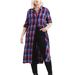 Levi's Dresses | Levi's Red Blue Long Sleve Button Down Shirt Dress, Size M | Color: Blue/Red | Size: M