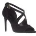 Michael Kors Shoes | Michael Kors Estee Cross Strap Suede Heels | Color: Black | Size: 10