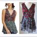 Anthropologie Tops | Anthropologie / Ranna Gill Flowy Floral Embellished Wrap Top / Red & Green / S | Color: Green/Red | Size: S