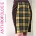Anthropologie Skirts | Anthropologie Maeve Plaid Corduroy Wool Blend Skirt | Color: Brown/Green | Size: 6