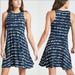 Athleta Dresses | Athleta Santorini Thera Navy Blue Tie-Dye Modal Dress Size Large | Color: Blue/White | Size: L