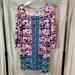 Lilly Pulitzer Dresses | Lilly Pulitzer - Bailee Relaxed Fit Pink Blue Elephant Cotton Midi Dress - Xl | Color: Blue/Pink | Size: Xl