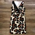 Michael Kors Dresses | Michael Michael Kors Beaded Cheetah Print Dress | Color: Black/Cream | Size: 6