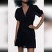 Zara Dresses | New Zara Velvet Polka Dot Party Holiday Mini Dress Size Xs | Color: Black | Size: Xs