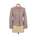 Ann Taylor LOFT Blazer Jacket: Pink Print Jackets & Outerwear - Women's Size 8 Petite