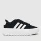 adidas grand court platform trainers in black & white